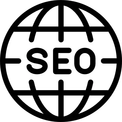 SEO globe icon representing services by a Digital Marketing Expert in UAE